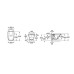 Комплект структура за вграждане 4 в 1 The Gap Round Rimless, ROCA